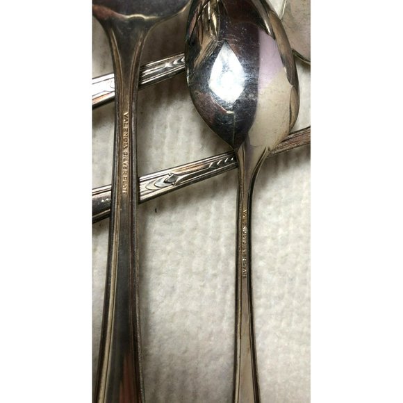 Valencia Silver Plate Silverware Serving Fork & Serving Spoons - Picture 7 of 7